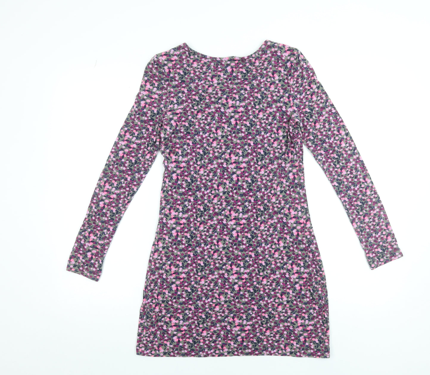 Joules Women’s Multicoloured Floral Shift Dress Size 6 Long Sleeve