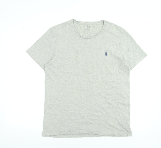 Polo Ralph Lauren Men's Grey Crew Neck Custom Fit T-Shirt Size L