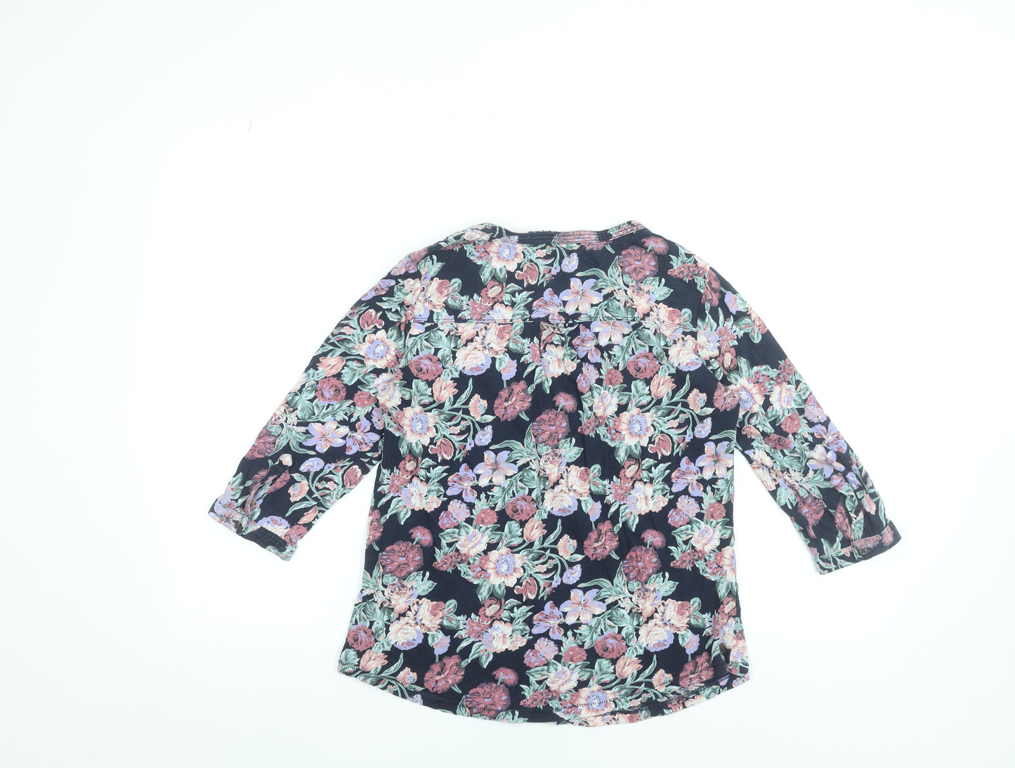 FatFace Women's Blue Floral Cotton Tunic Blouse Size 10