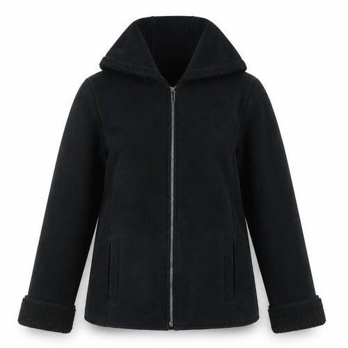 J. Percy Sport Womens Black Hooded Fleece Jacket Size M