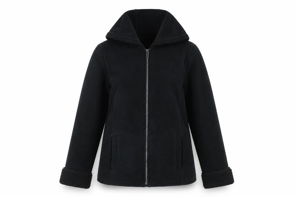 J. Percy Sport Womens Black Hooded Fleece Jacket Size M