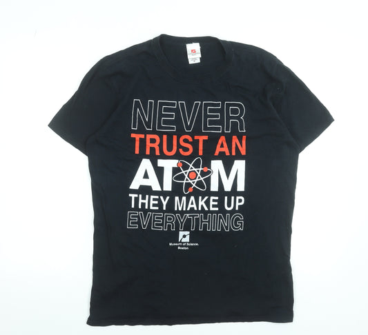 Museum of Science Boston Mens Black Medium Graphic Funny T-Shirt