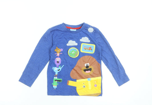 Hey Duggee Boys Blue Long Sleeve Graphic T-Shirt 3-4 Years by Dunnes Stores