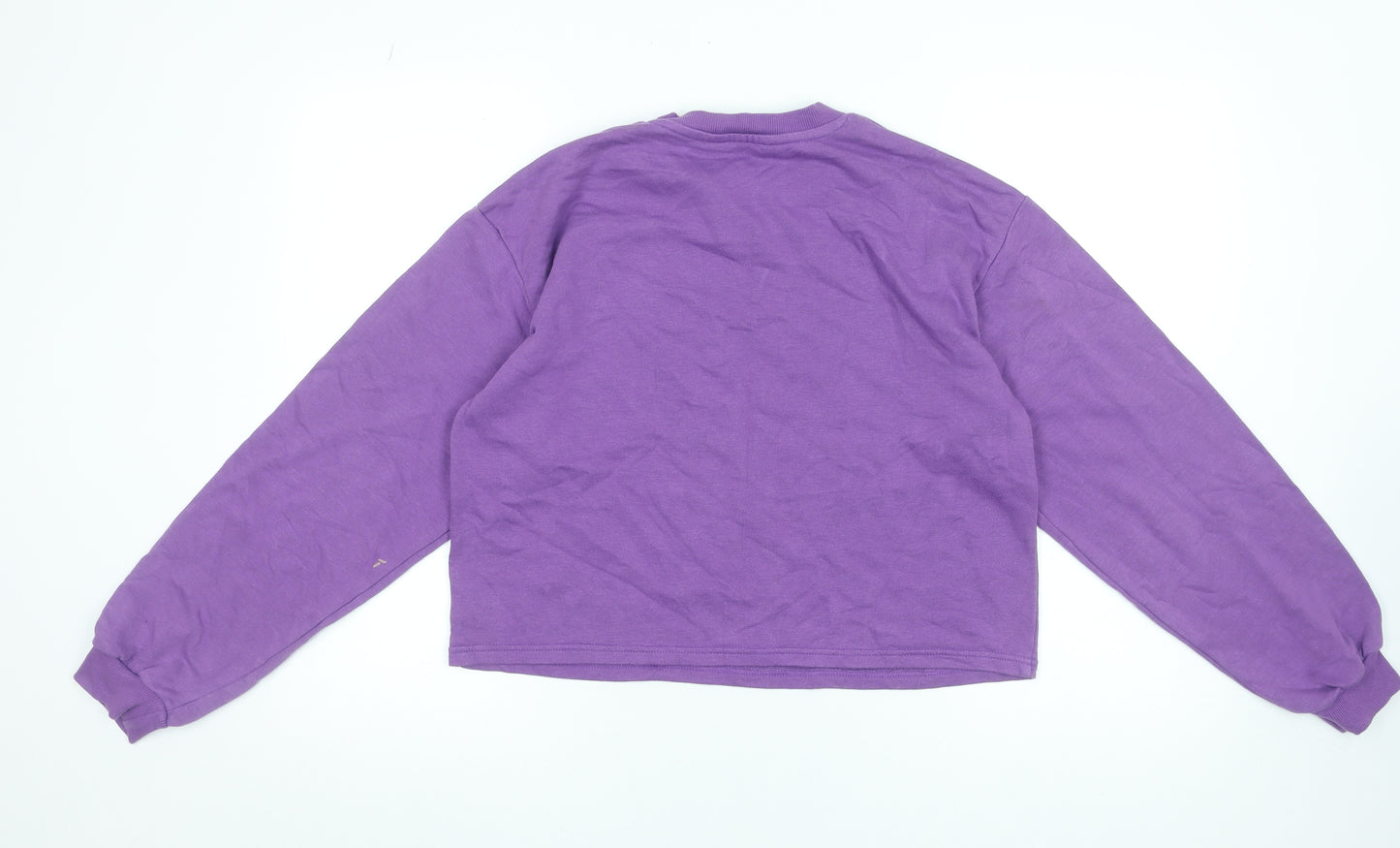 H&M Girls Purple Crew Neck Long Sleeve Pullover Sweatshirt 12-14 Years
