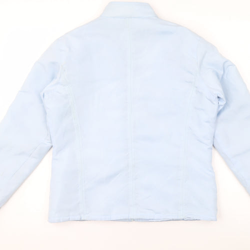 LA Gear Womens Blue Size 8 Puffer Jacket Full Zip Winter Coat
