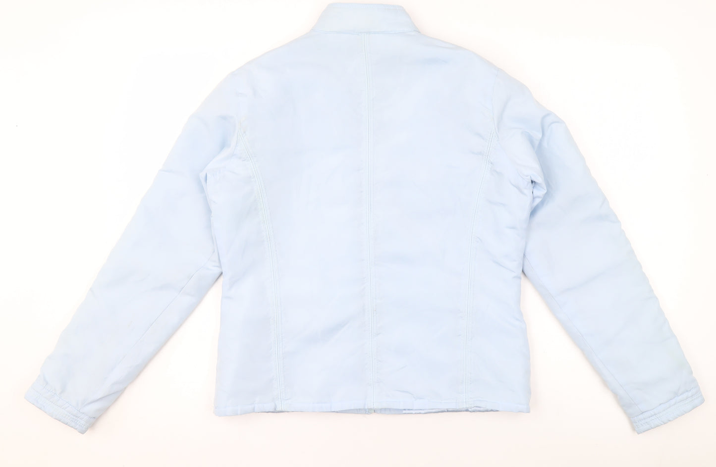 LA Gear Womens Blue Size 8 Puffer Jacket Full Zip Winter Coat