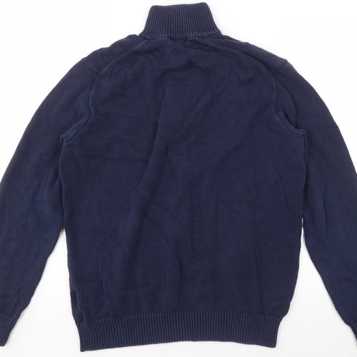 U.S. Polo Assn. Women's Navy 1/2 Zip Knitted Pullover Sweatshirt M