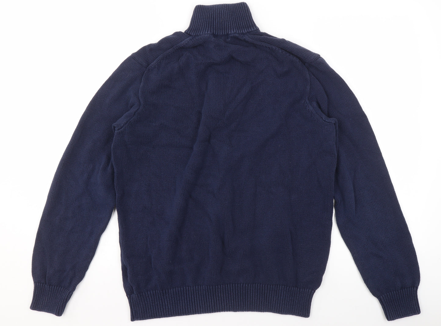 U.S. Polo Assn. Women's Navy 1/2 Zip Knitted Pullover Sweatshirt M