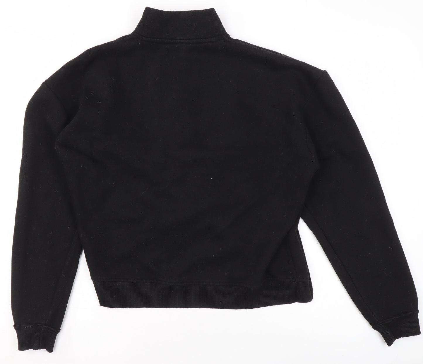 Pull&Bear Womens Black 1/2 Zip High Neck Sweatshirt Size 12
