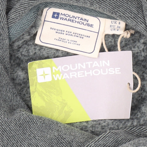 Mountain Warehouse Women’s Grey Pullover Sweatshirt UK 8 Funnel Neck