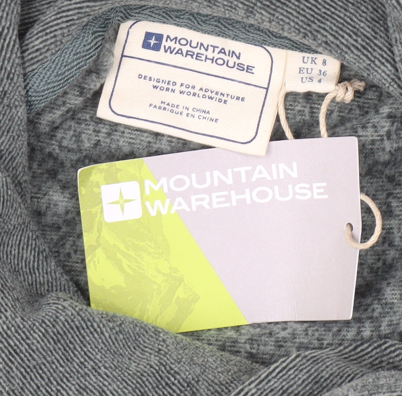 Mountain Warehouse Women’s Grey Pullover Sweatshirt UK 8 Funnel Neck