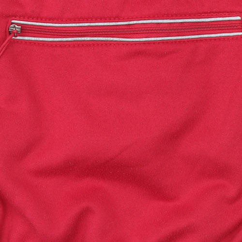 Crane Women Red Softshell Cycling Jacket Size M Full Zip Reflective Sportswear