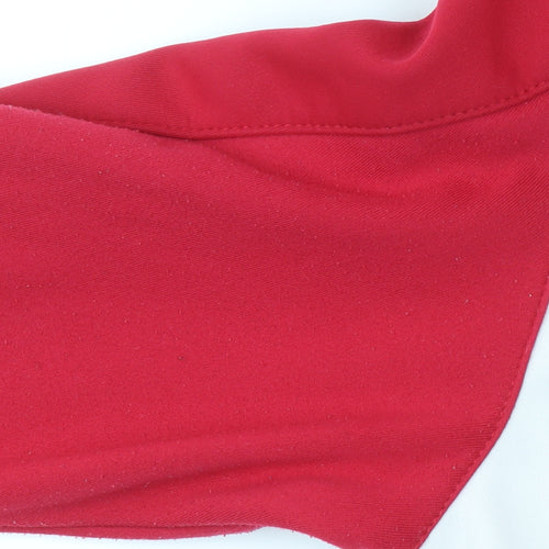 Crane Women Red Softshell Cycling Jacket Size M Full Zip Reflective Sportswear