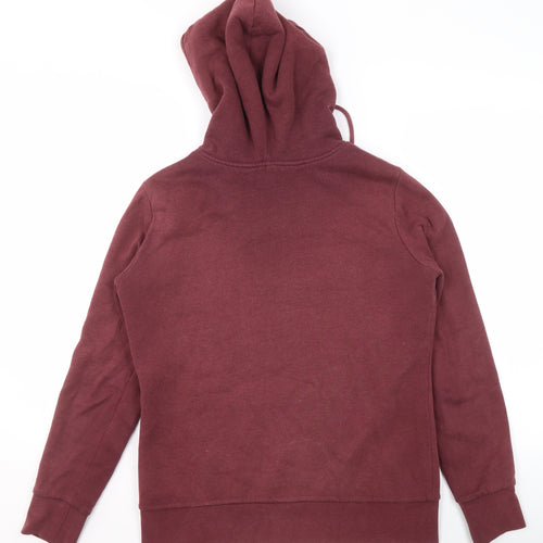Vans Women’s Red Hooded Fleece Lined Zip Jacket Size S