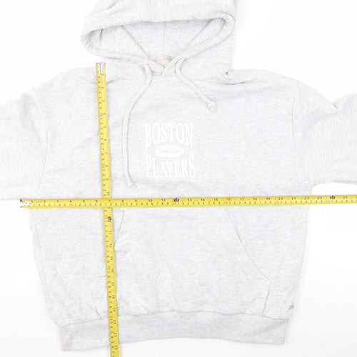 Pull & Bear Teen Women Grey Hoodie XS Boston Players Print