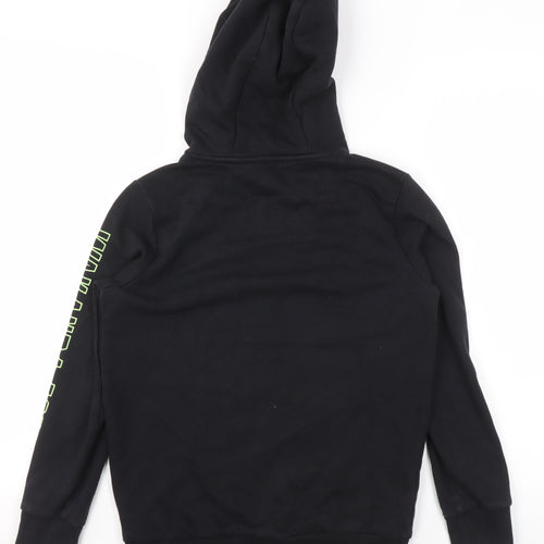 Marvel Boys Black Hoodie 10-11 Years Black Panther Pullover Fleece