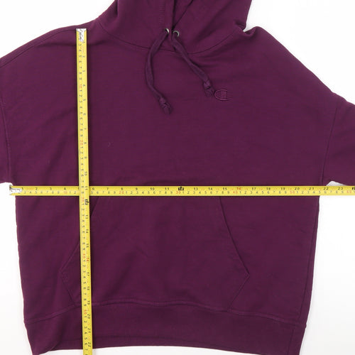 Champion Women's Purple Pullover Hoodie Size M Cotton Blend