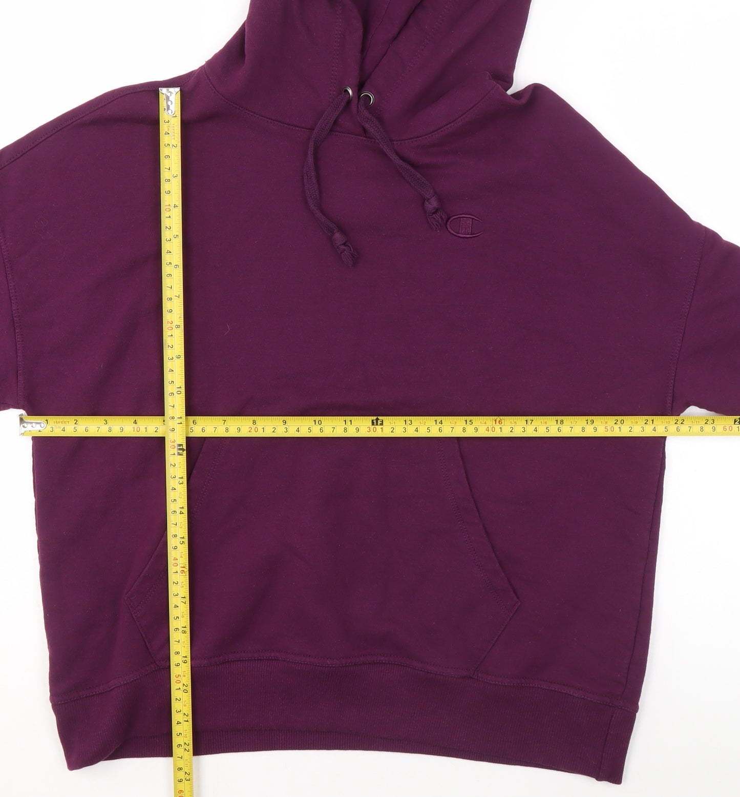 Champion Women's Purple Pullover Hoodie Size M Cotton Blend