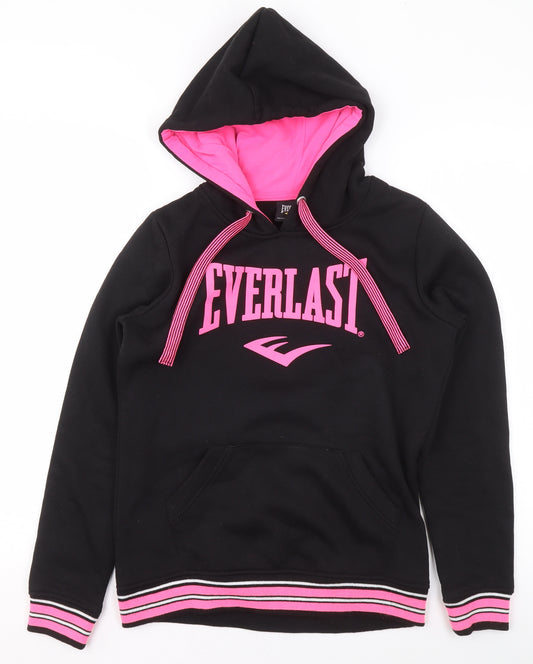 Everlast Women Black & Pink Pullover Hoodie Size 10