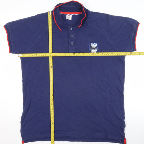 Team GB Men’s Blue Polo Shirt L Regular Fit Cotton Sportswear