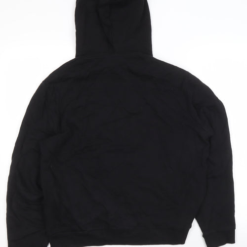 ASOS Design Unisex Kids Black Pullover Hoodie L Logo Graphic Cotton