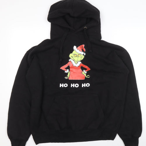 Cotton Ridge Men's Black Christmas Grinch Pullover Hoodie Size L