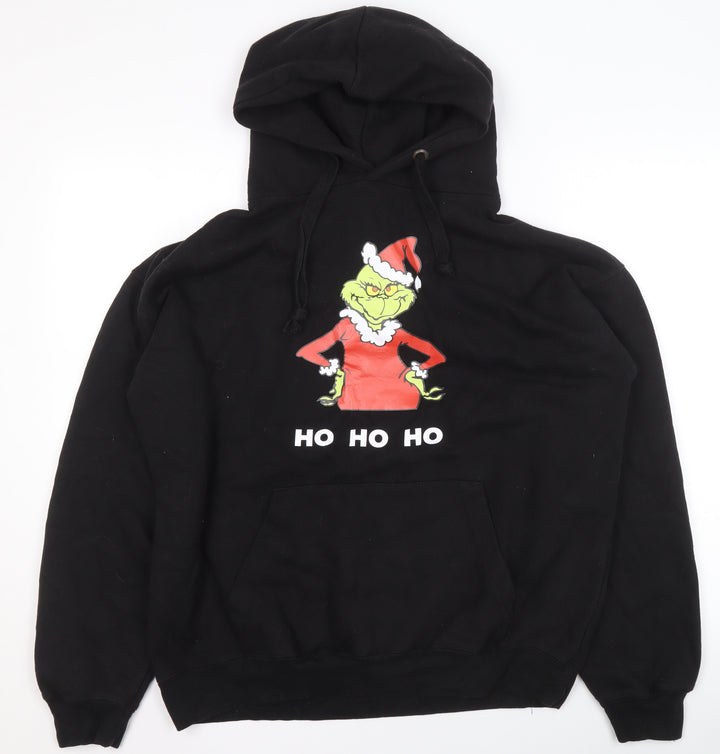 Cotton Ridge Men's Black Christmas Grinch Pullover Hoodie Size L