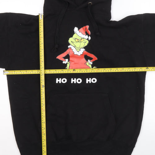 Cotton Ridge Men's Black Christmas Grinch Pullover Hoodie Size L