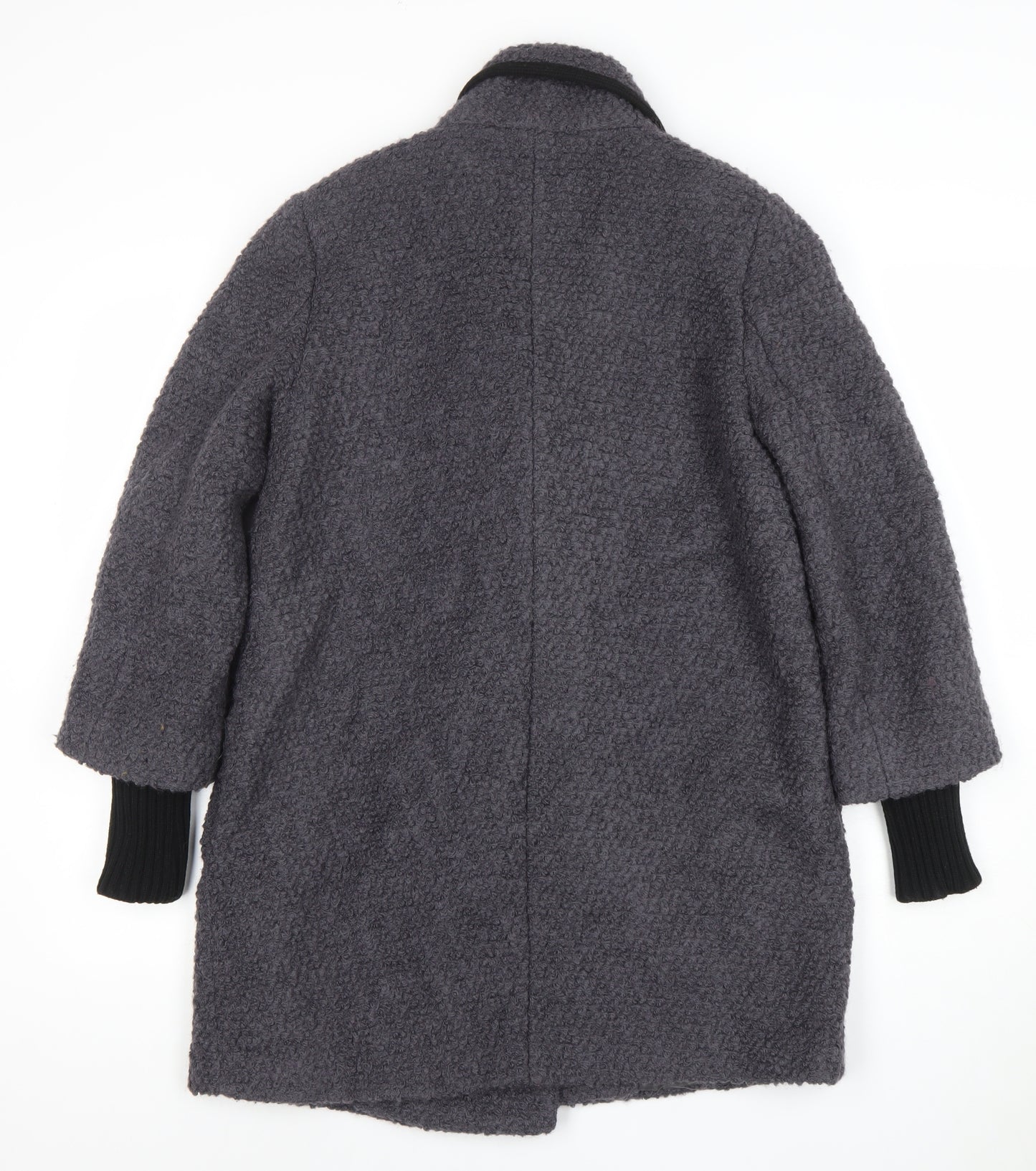 Oasis Women’s Grey Mid-Length Wool Blend Overcoat Size S