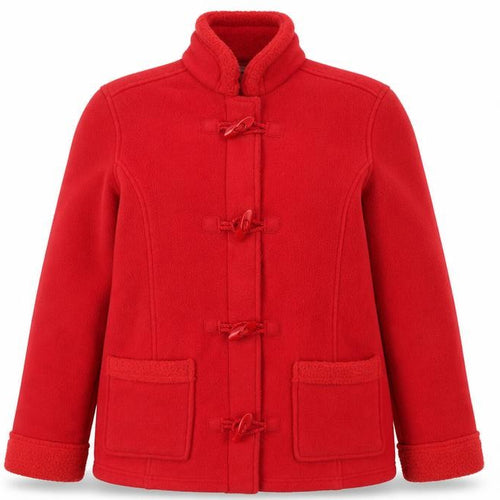 Marks and Spencer Women's Red Fleece Mid-Length Duffle Coat UK 12