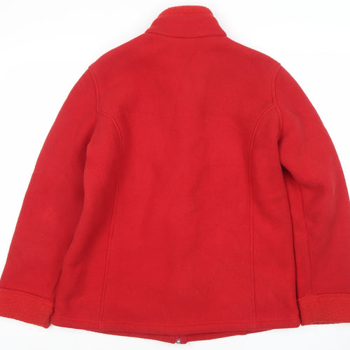 Marks and Spencer Women's Red Fleece Mid-Length Duffle Coat UK 12