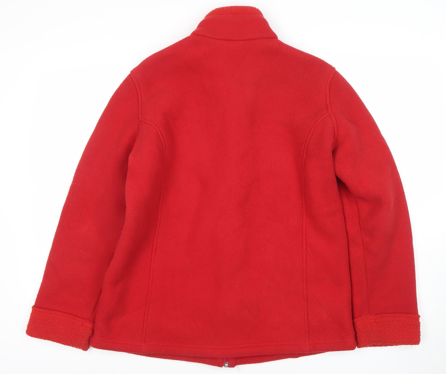 Marks and Spencer Women's Red Fleece Mid-Length Duffle Coat UK 12