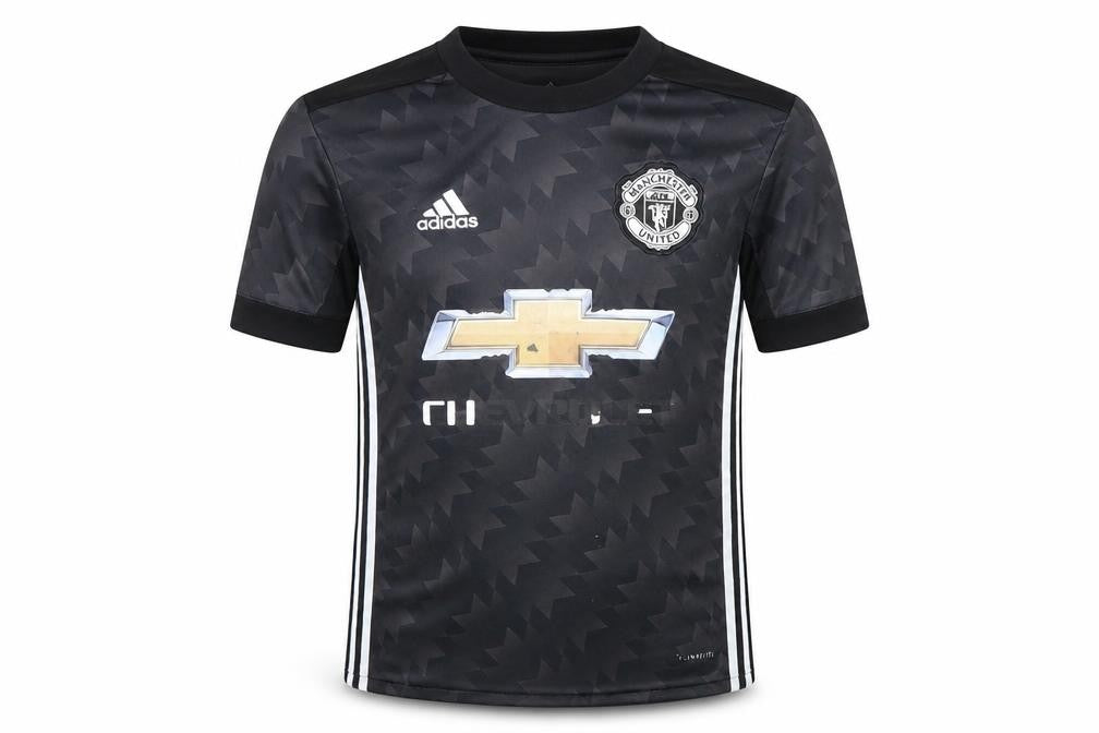 Adidas Boys Black Manchester United Football Jersey T-Shirt 9-10 Years