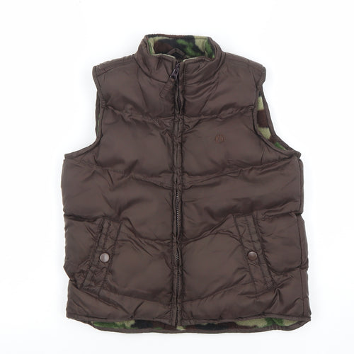 Debenhams Boys Brown Puffer Gilet 5 Years Quilted Nylon Bodywarmer