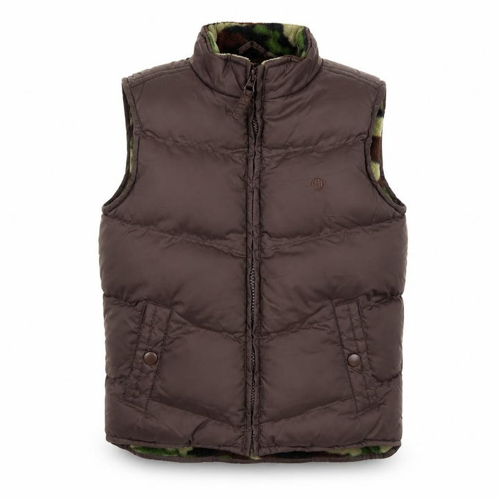 Debenhams Boys Brown Puffer Gilet 5 Years Quilted Nylon Bodywarmer