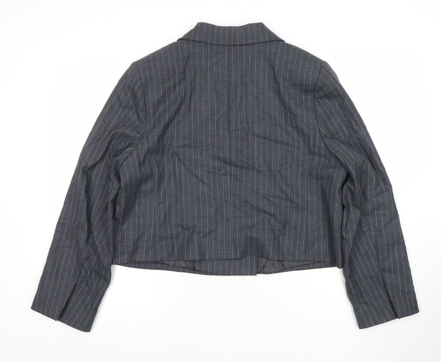 Marks and Spencer Autograph Women’s Grey Pinstripe Wool Blazer Size 16
