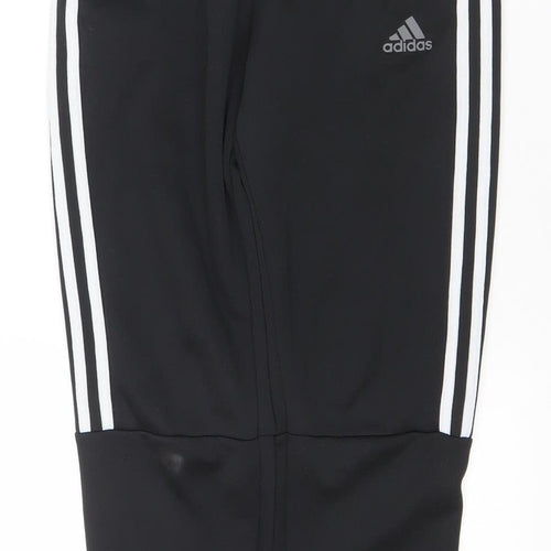 adidas Boys Black 11-12 Years Tapered Track Pants Recycled Polyester