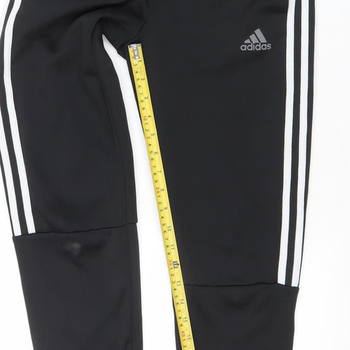 adidas Boys Black 11-12 Years Tapered Track Pants Recycled Polyester