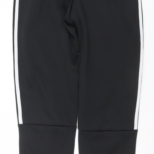 adidas Boys Black 11-12 Years Tapered Track Pants Recycled Polyester
