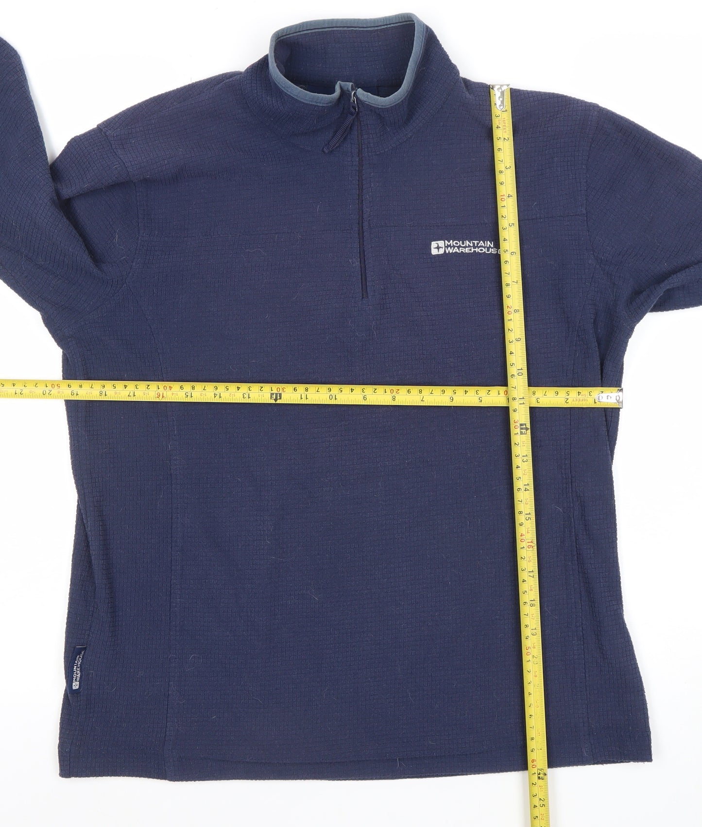 Mountain Warehouse Men's Blue Small Half Zip Fleece Pullover Sweatshirt
