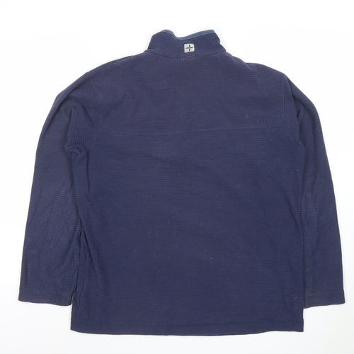 Mountain Warehouse Men's Blue Small Half Zip Fleece Pullover Sweatshirt