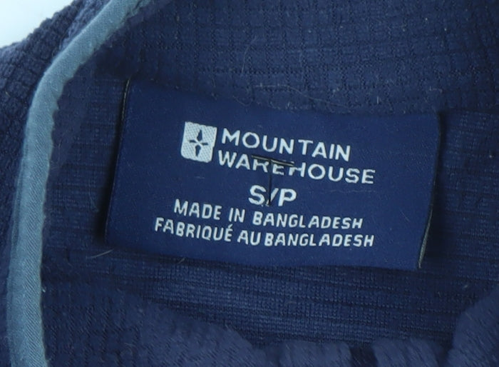 Mountain Warehouse Men's Blue Small Half Zip Fleece Pullover Sweatshirt