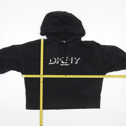 DKNY Sport Women's Black Hoodie Medium 100% Cotton Pullover