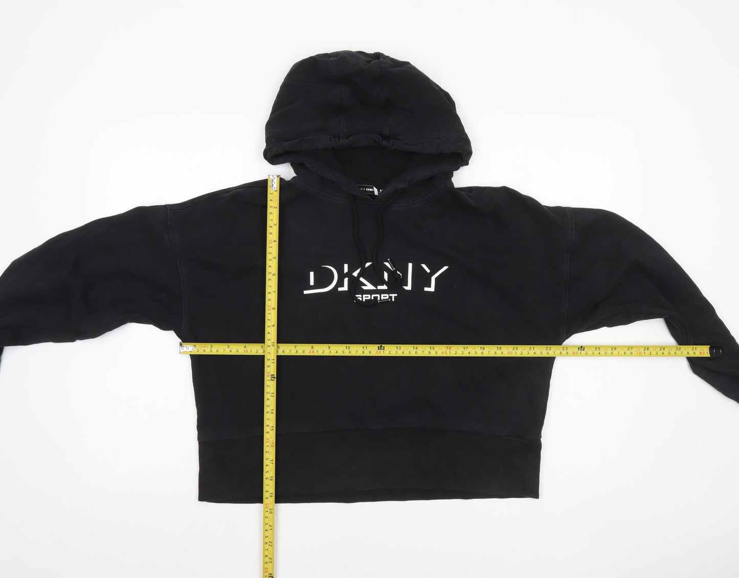 DKNY Sport Women's Black Hoodie Medium 100% Cotton Pullover