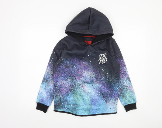 DFND Boys Multicoloured Galaxy Pullover Hoodie 11-12 Years Polyester