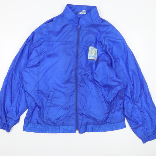AK Sport Women's Blue Nylon Windbreaker Jacket Size 6