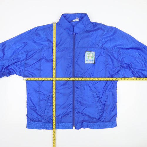 AK Sport Women's Blue Nylon Windbreaker Jacket Size 6