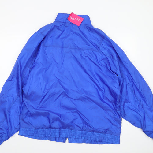 AK Sport Women's Blue Nylon Windbreaker Jacket Size 6