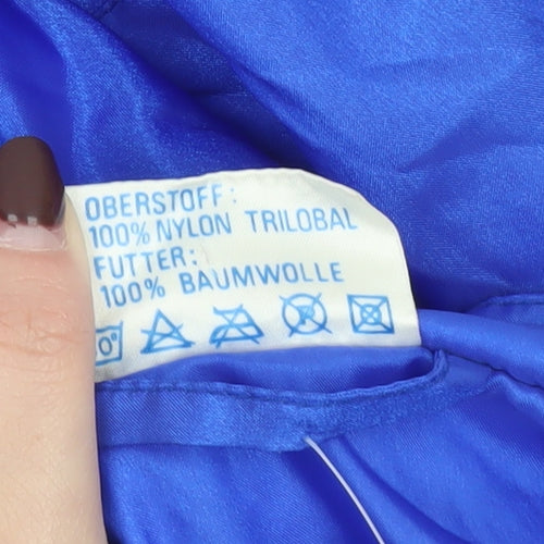 AK Sport Women's Blue Nylon Windbreaker Jacket Size 6