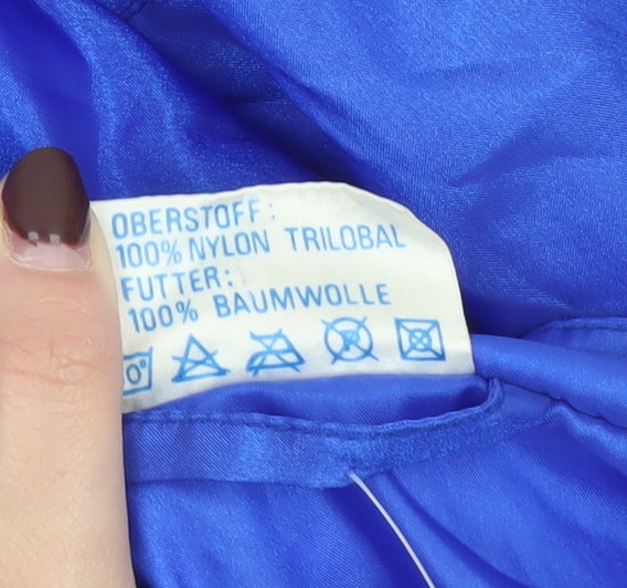 AK Sport Women's Blue Nylon Windbreaker Jacket Size 6